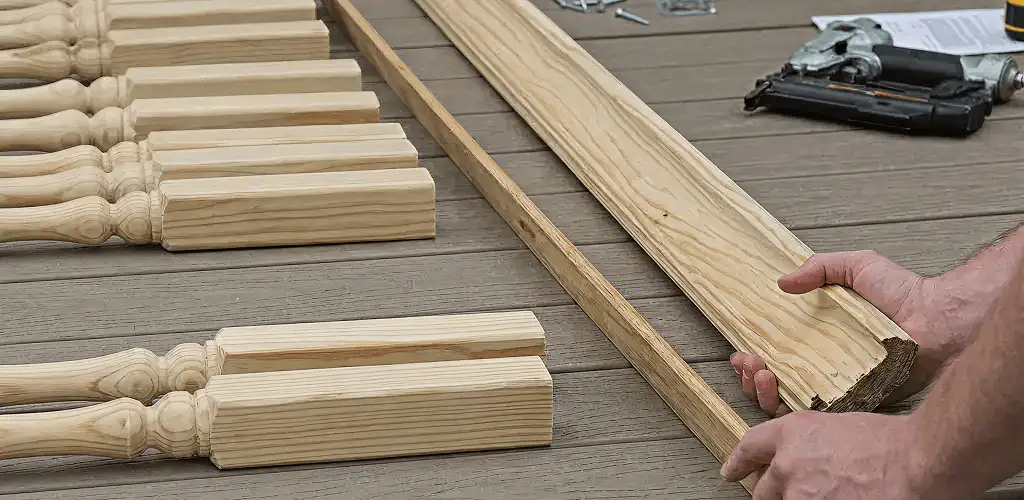 Handrail installation materials and wood components for stair rail work in Peoria, IL